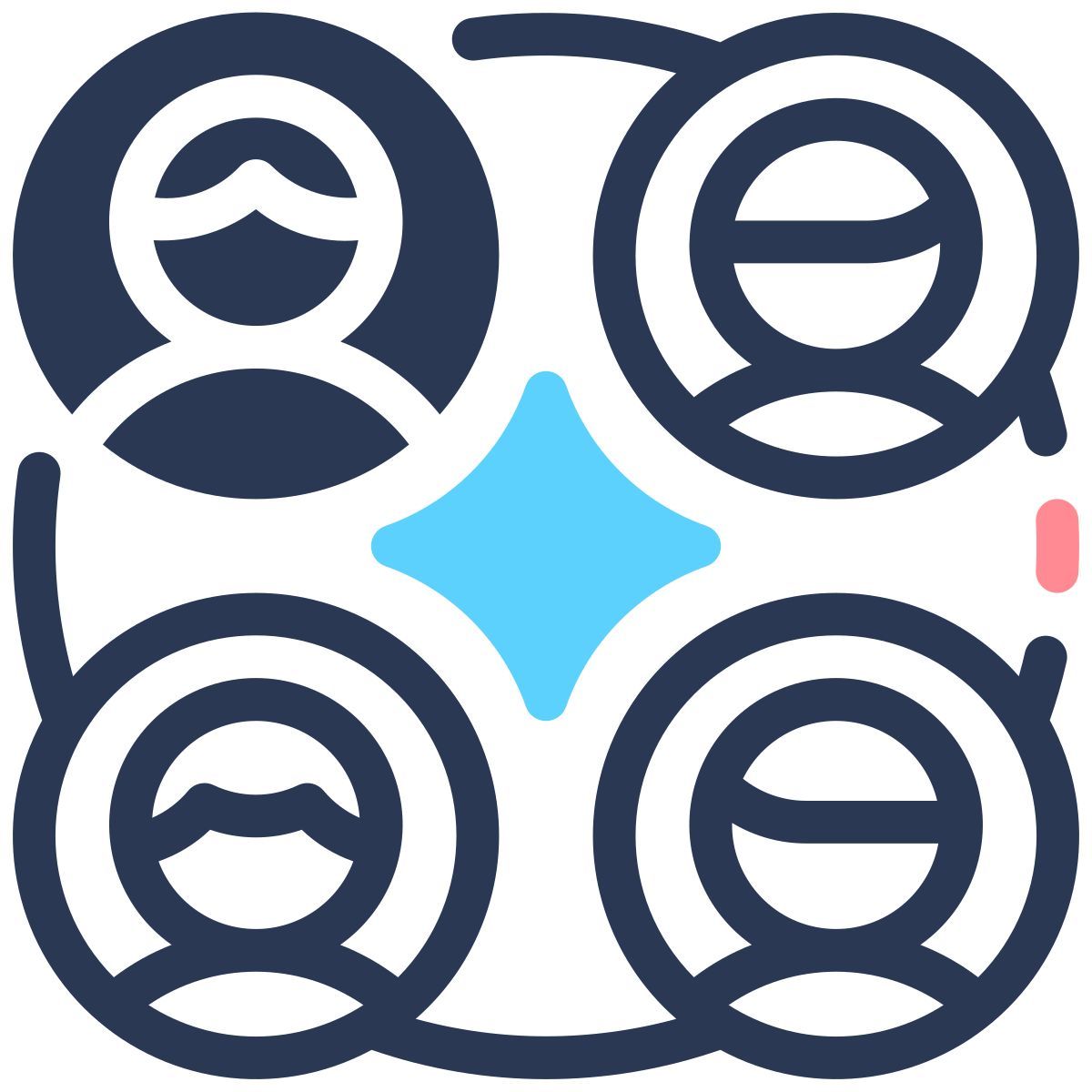 mentoring activities networking icon