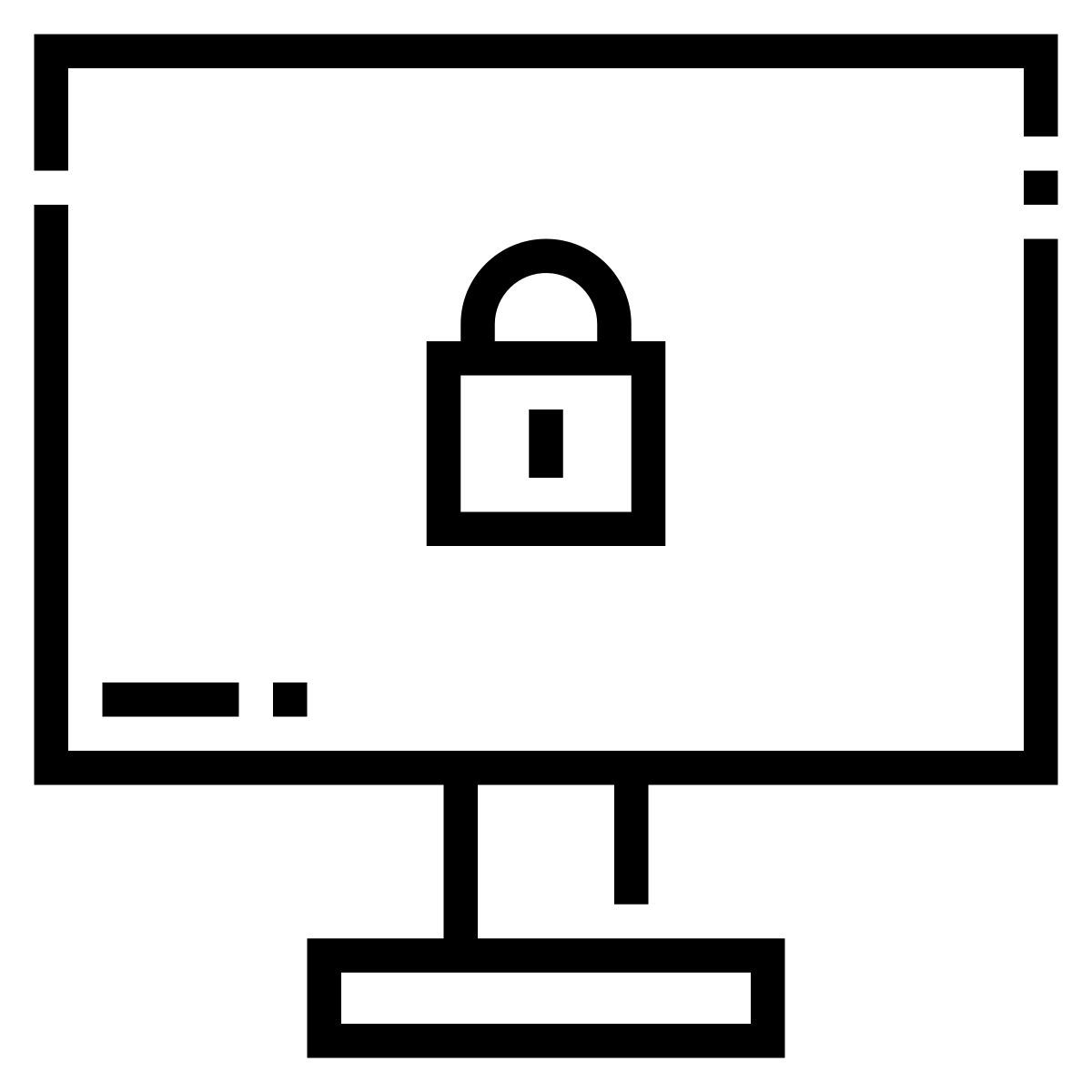locked computer icon