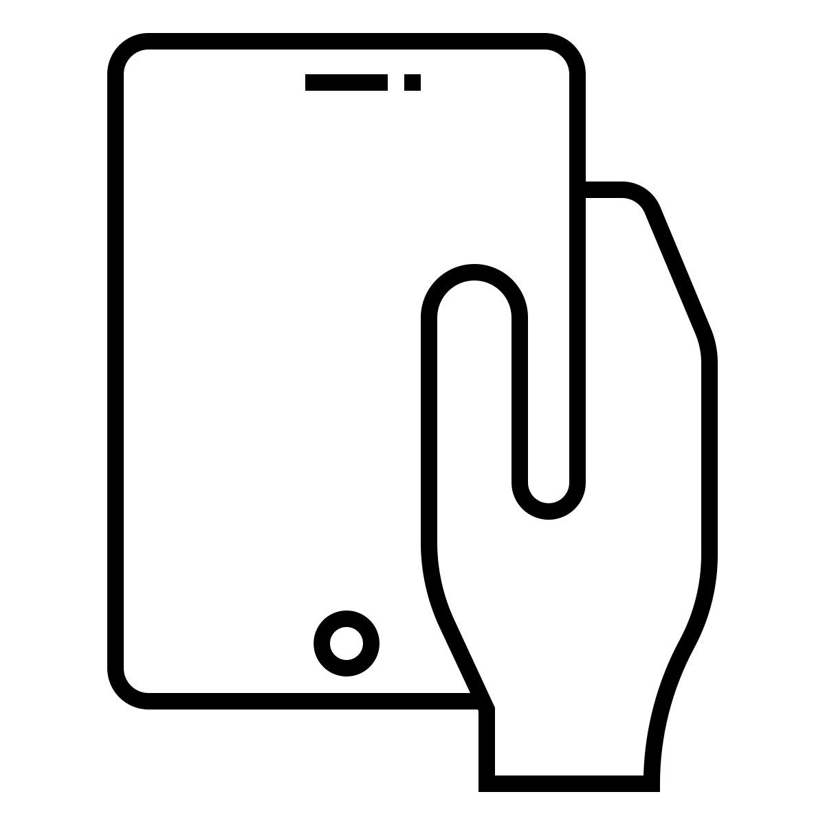 hand holding device icon