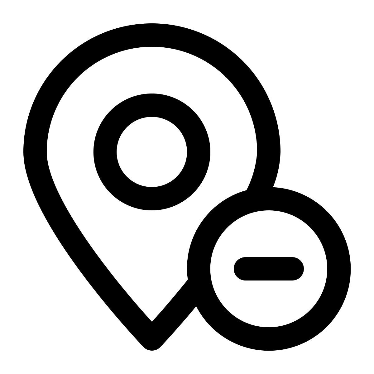 rimuovi posizione icon