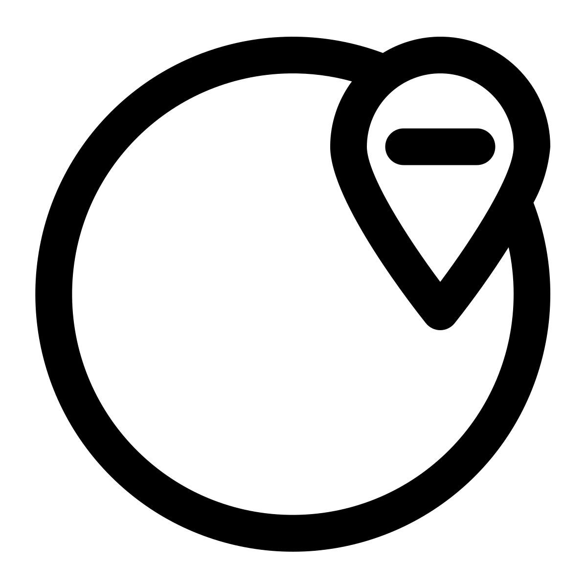 rimuovi posizione icon