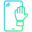 external SMARTPHONE-RAISE-HANDS-virtual-line-gradient-line-gradient-kendis-lasman icon