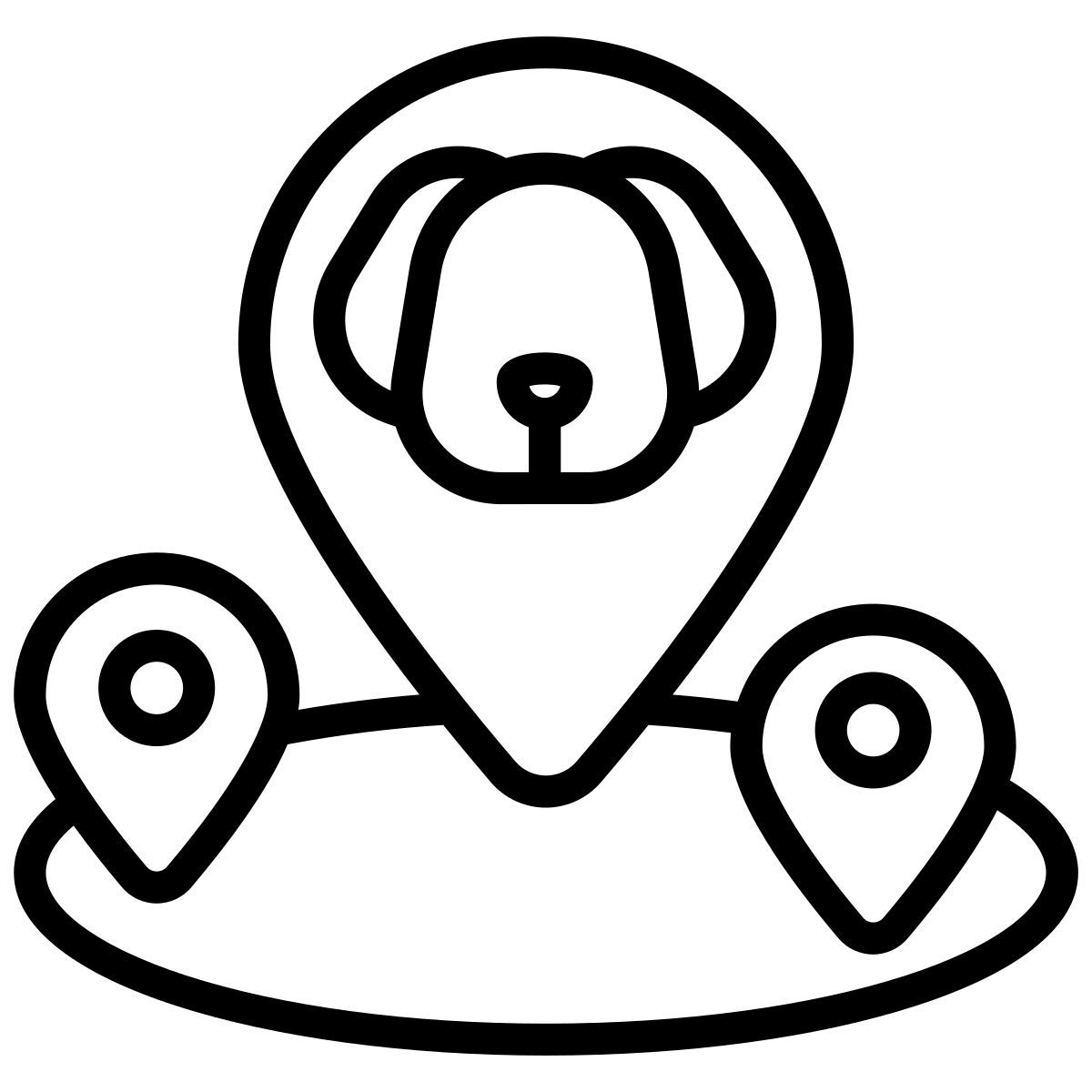 vet clinic location icon