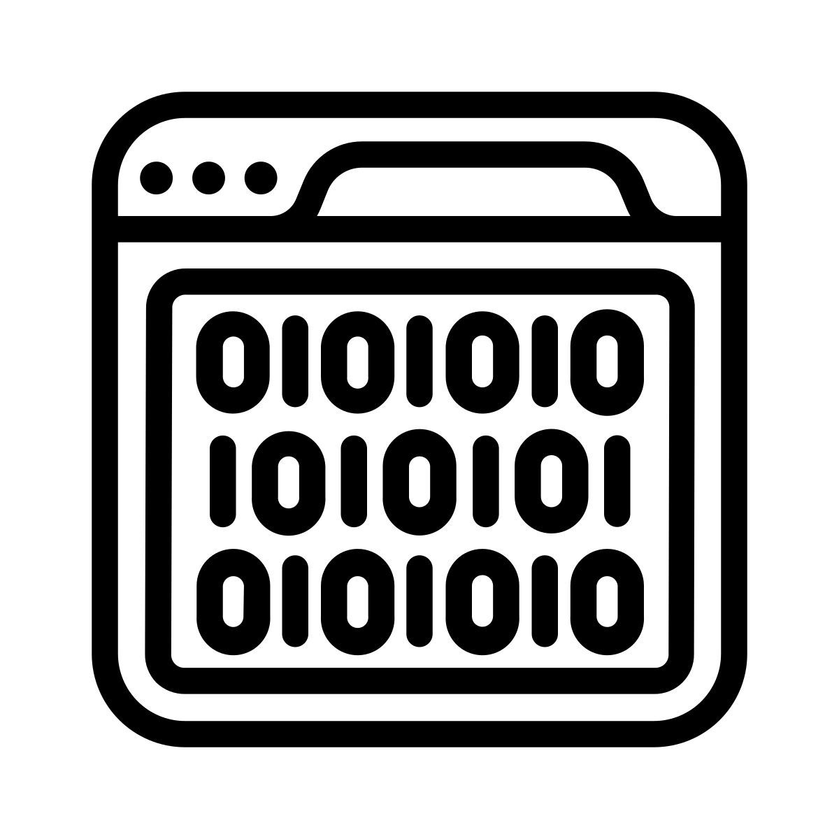binary code icon