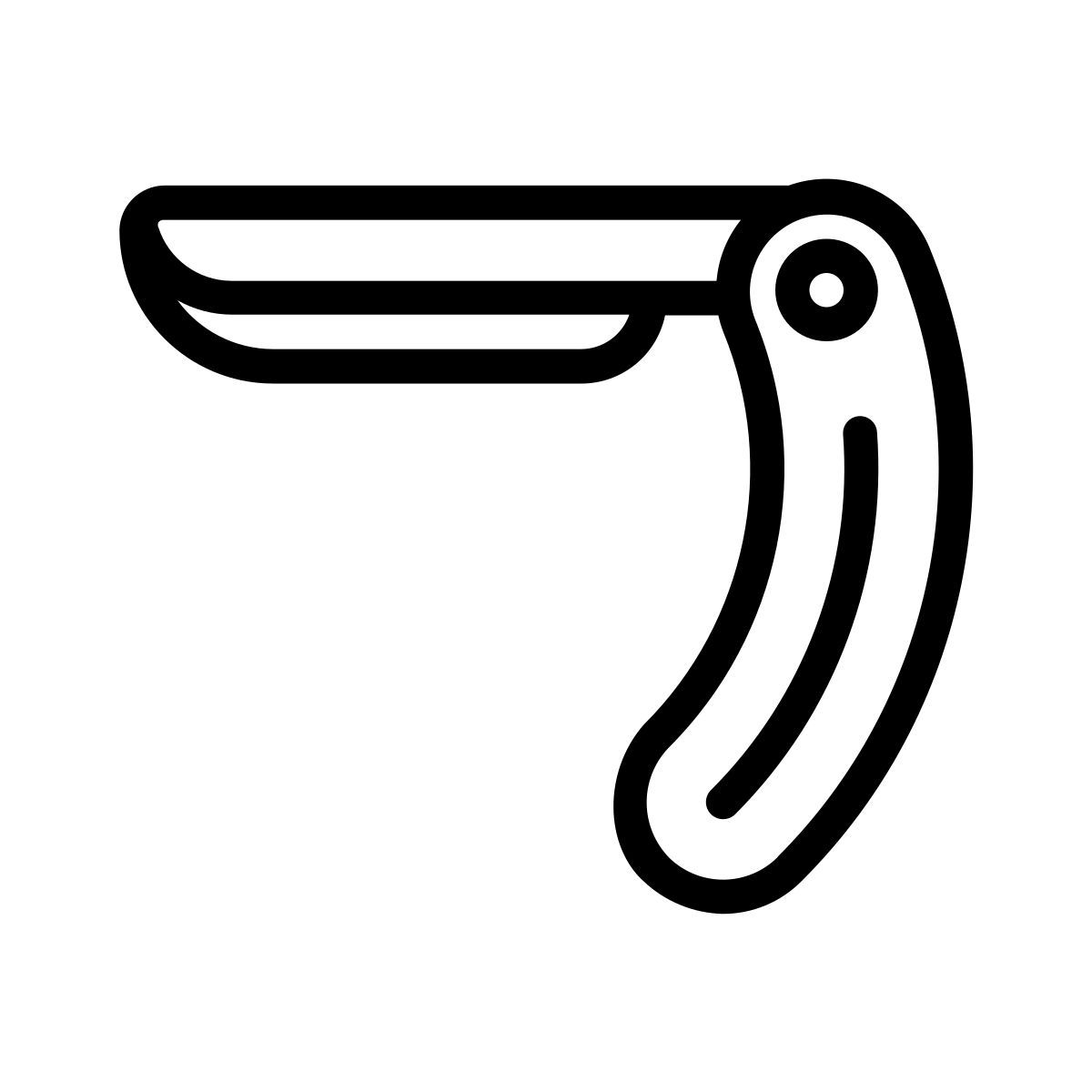 barber knife icon