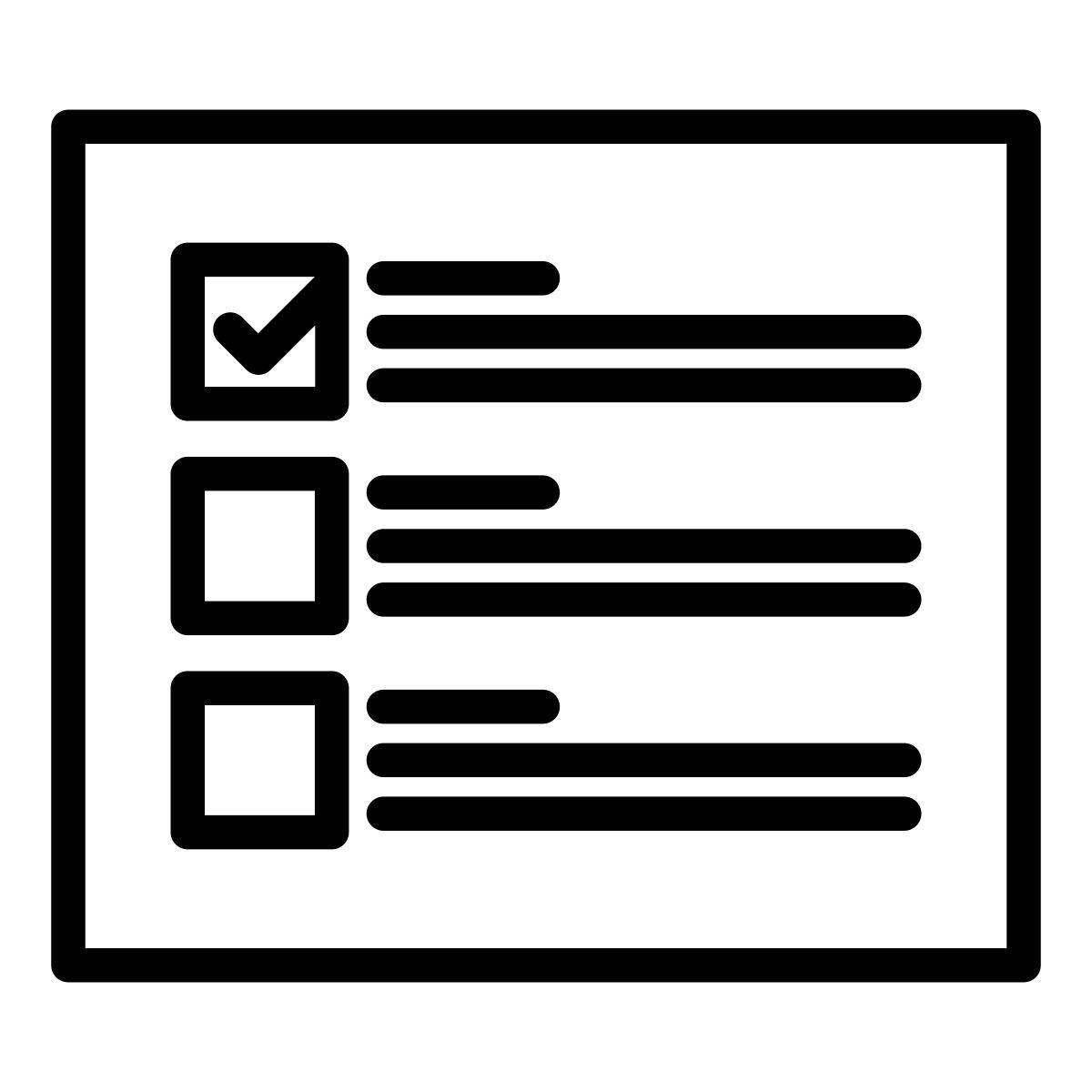 caixa de seleção icon