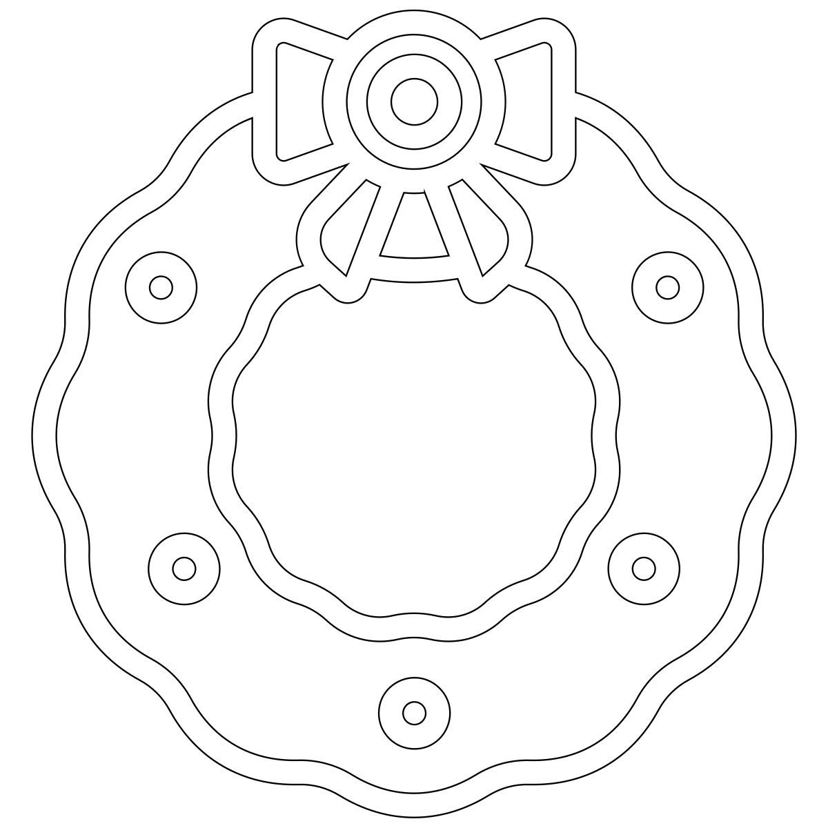 christmas wreath icon