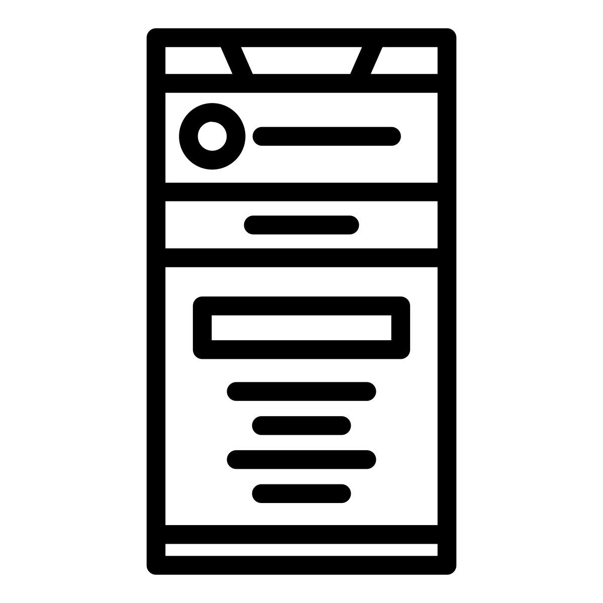 mobile app layout icon