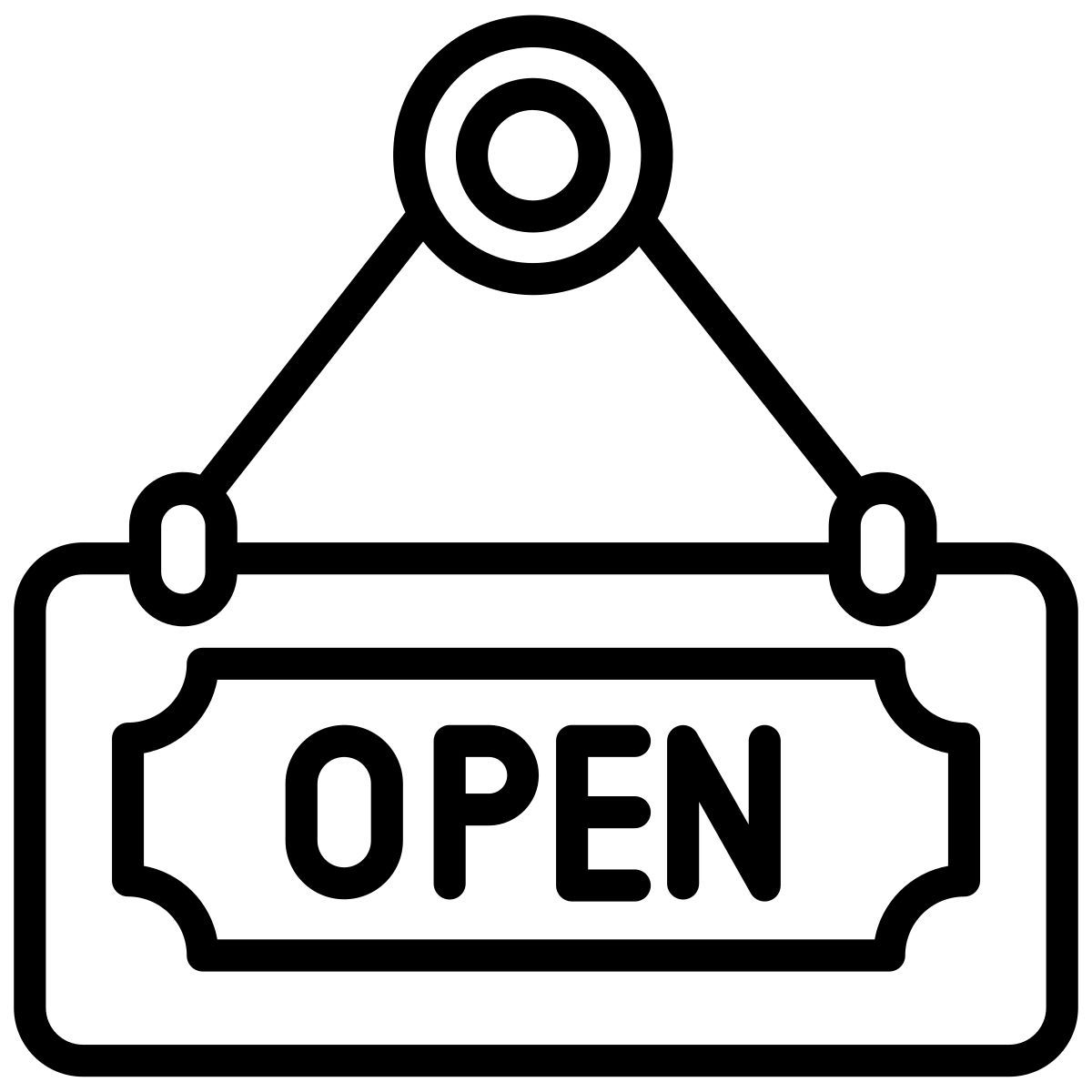 open sign icon
