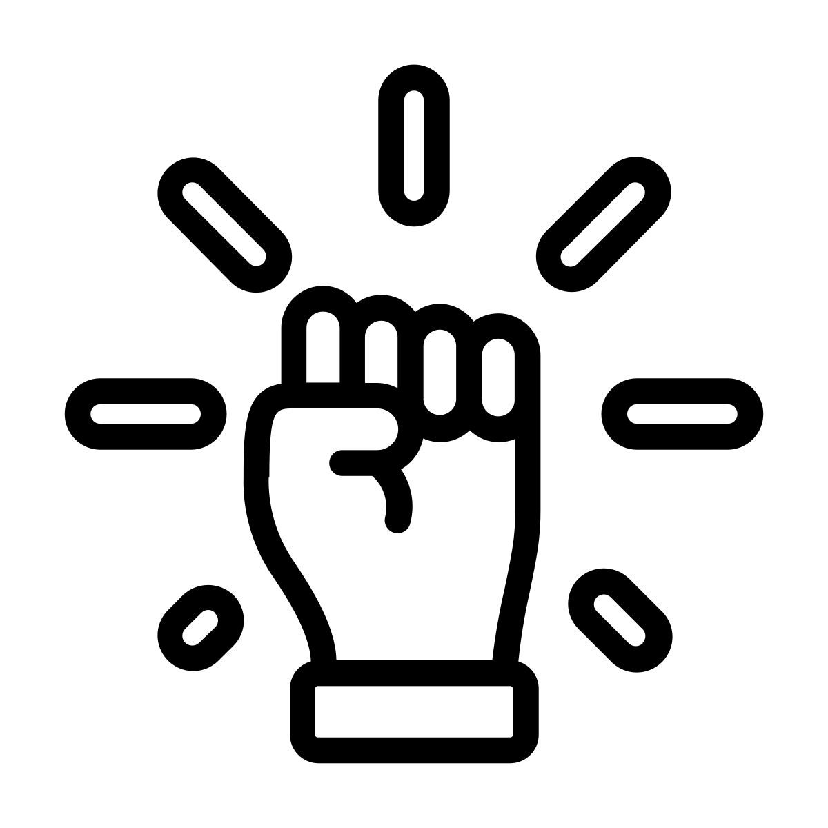 wütend faust icon