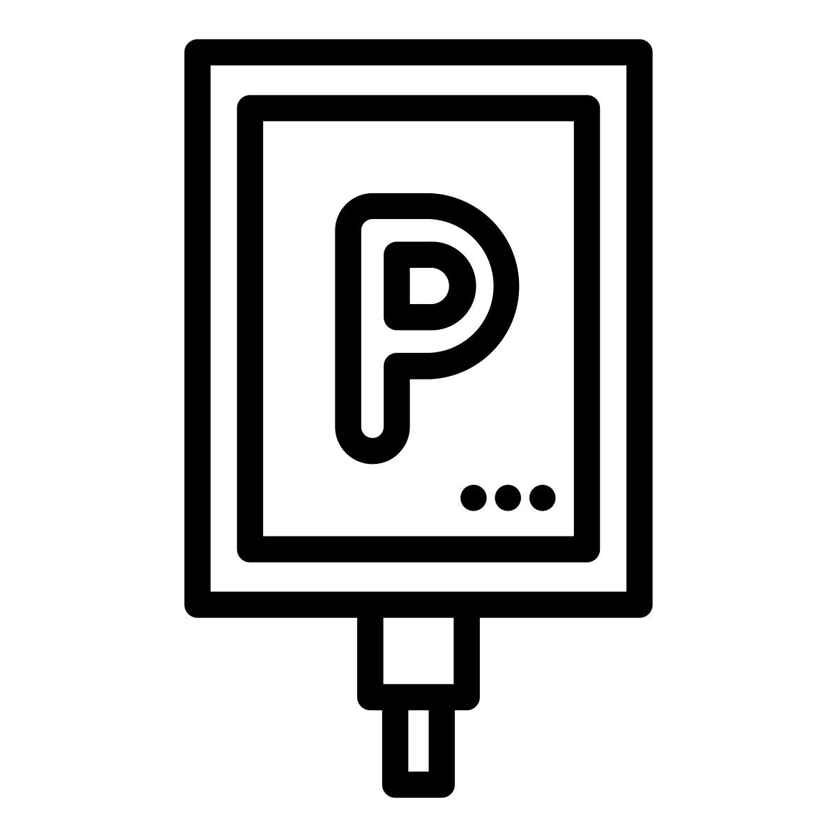 parking sign icon