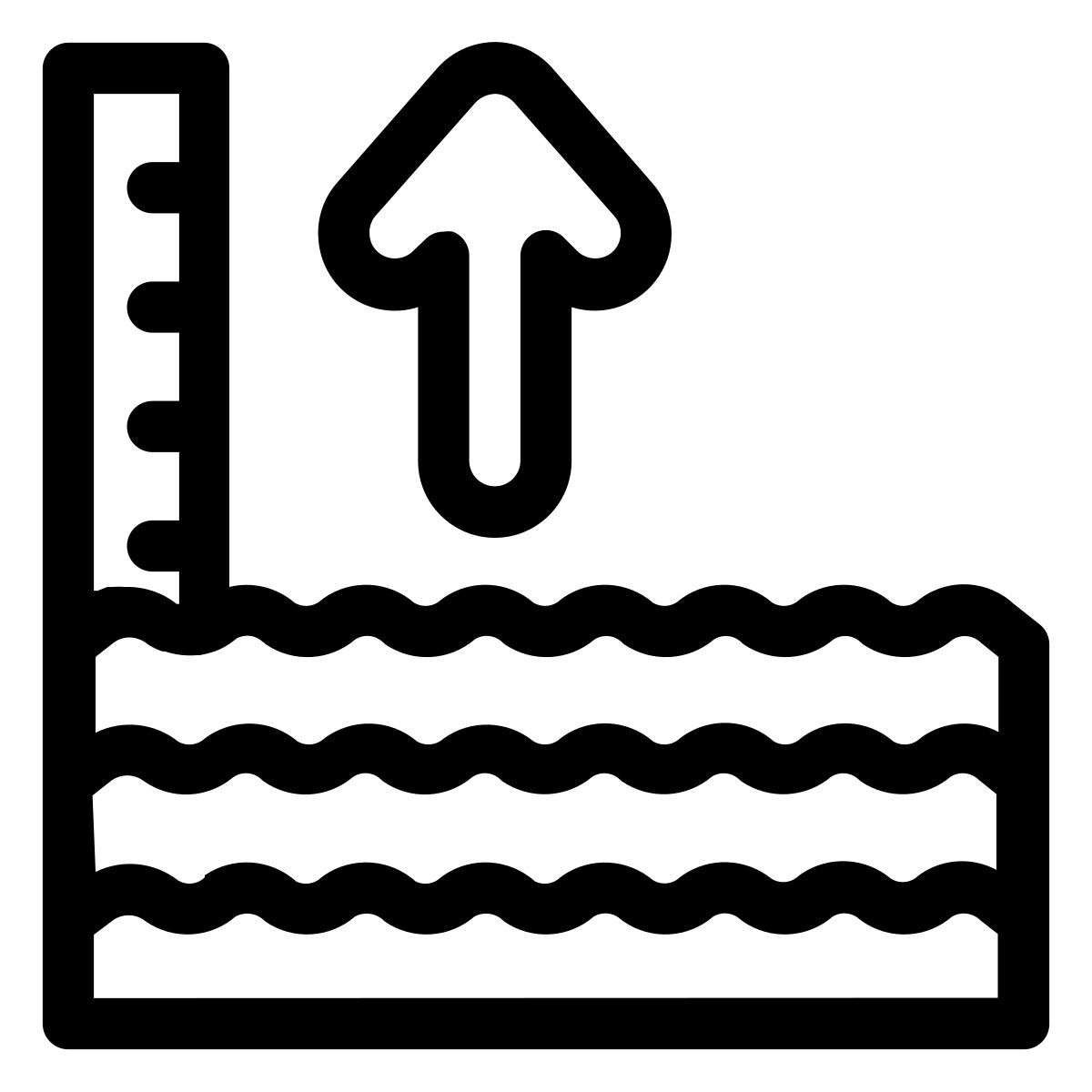 water level rise icon