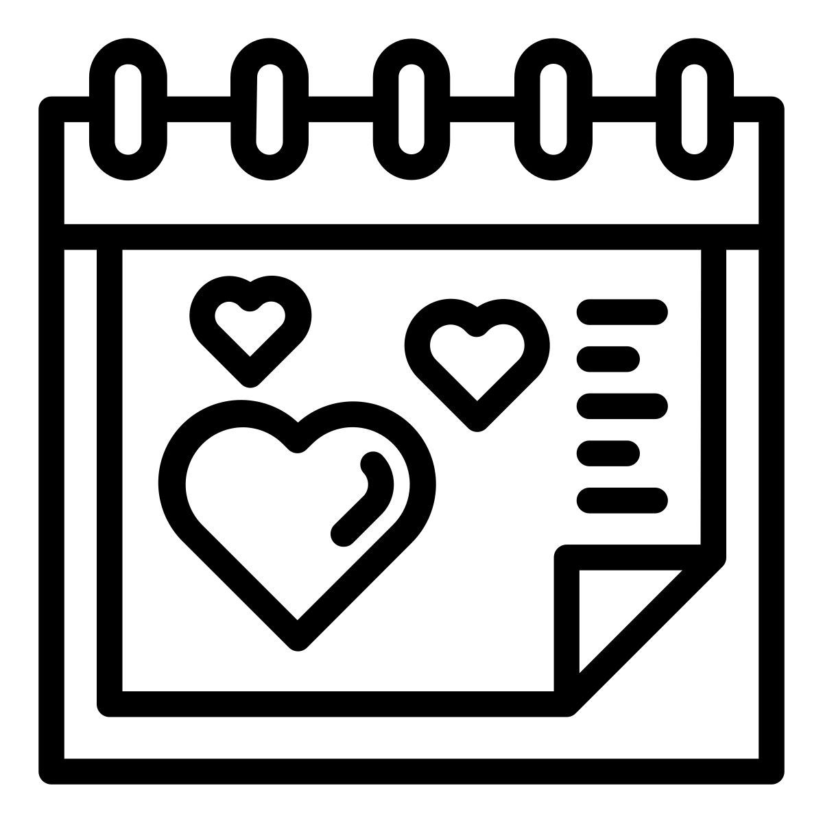 填充的爱心 icon