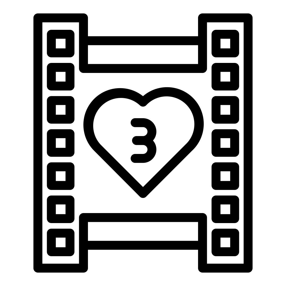 填充的爱心 icon