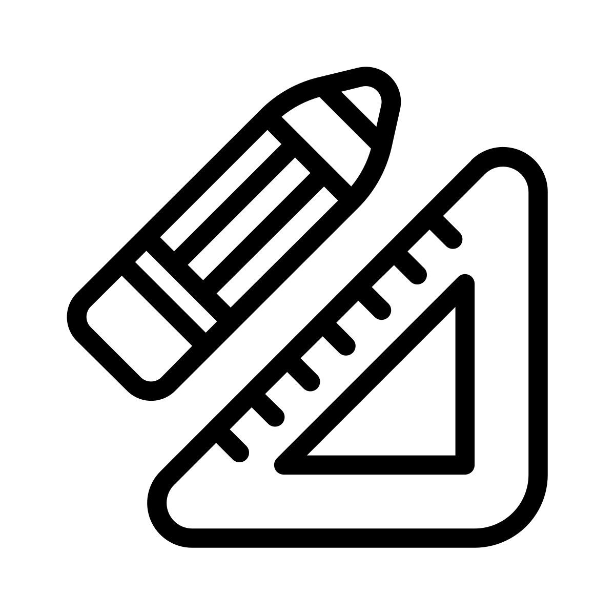 pencil and ruler icon