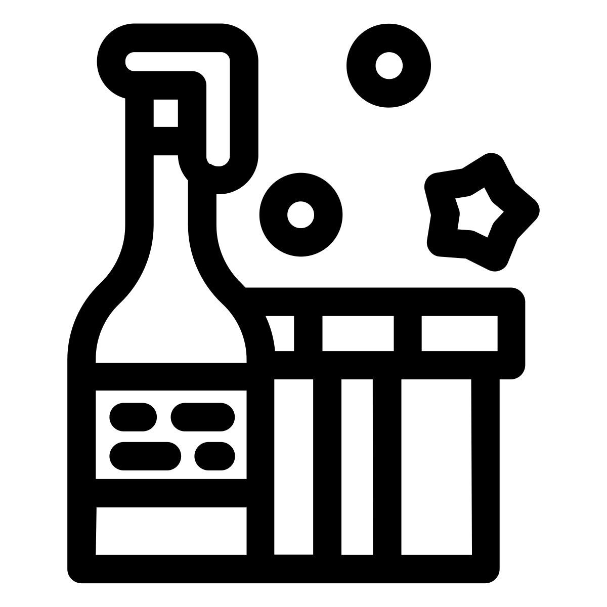 champagne and gift icon
