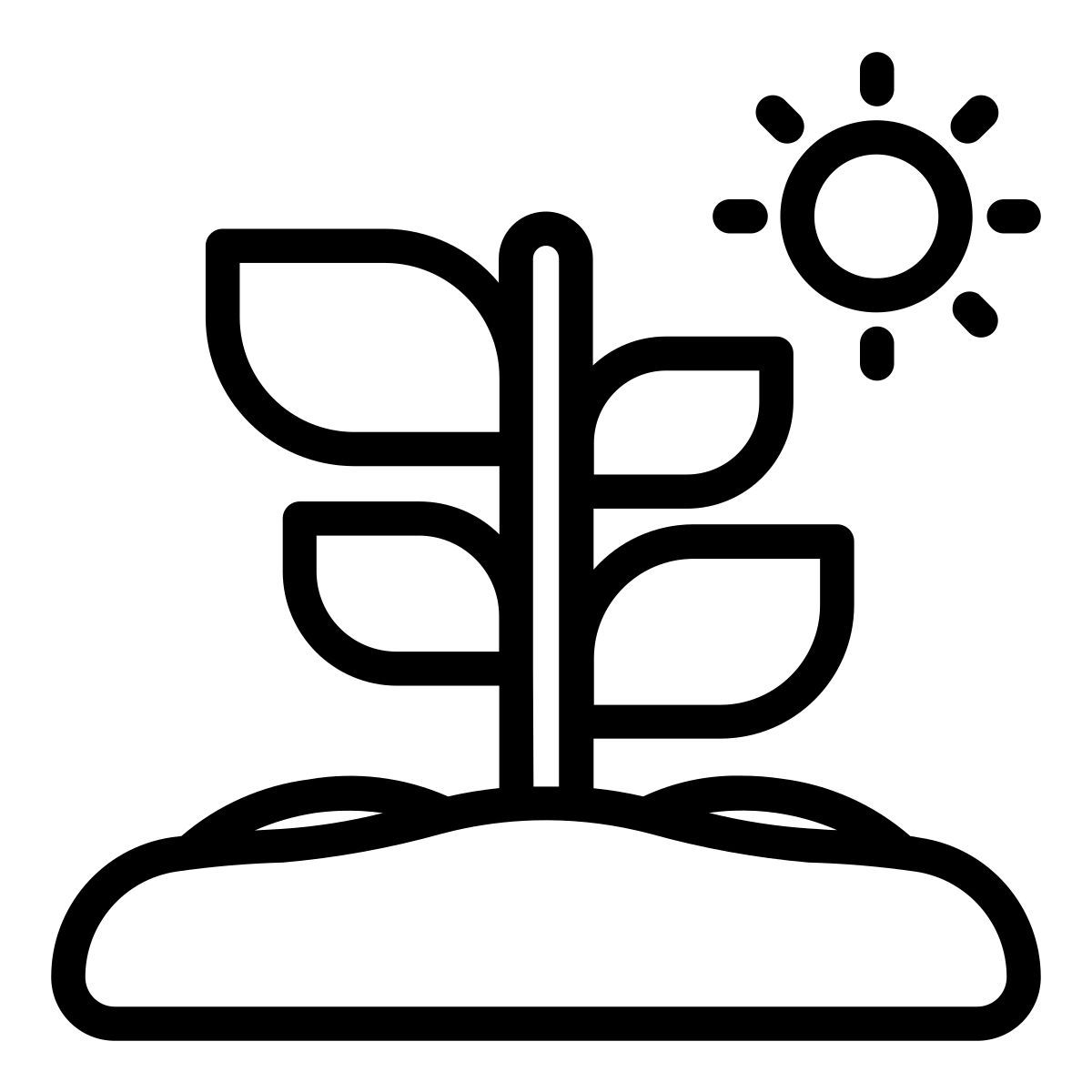 pflanze in der sonne icon