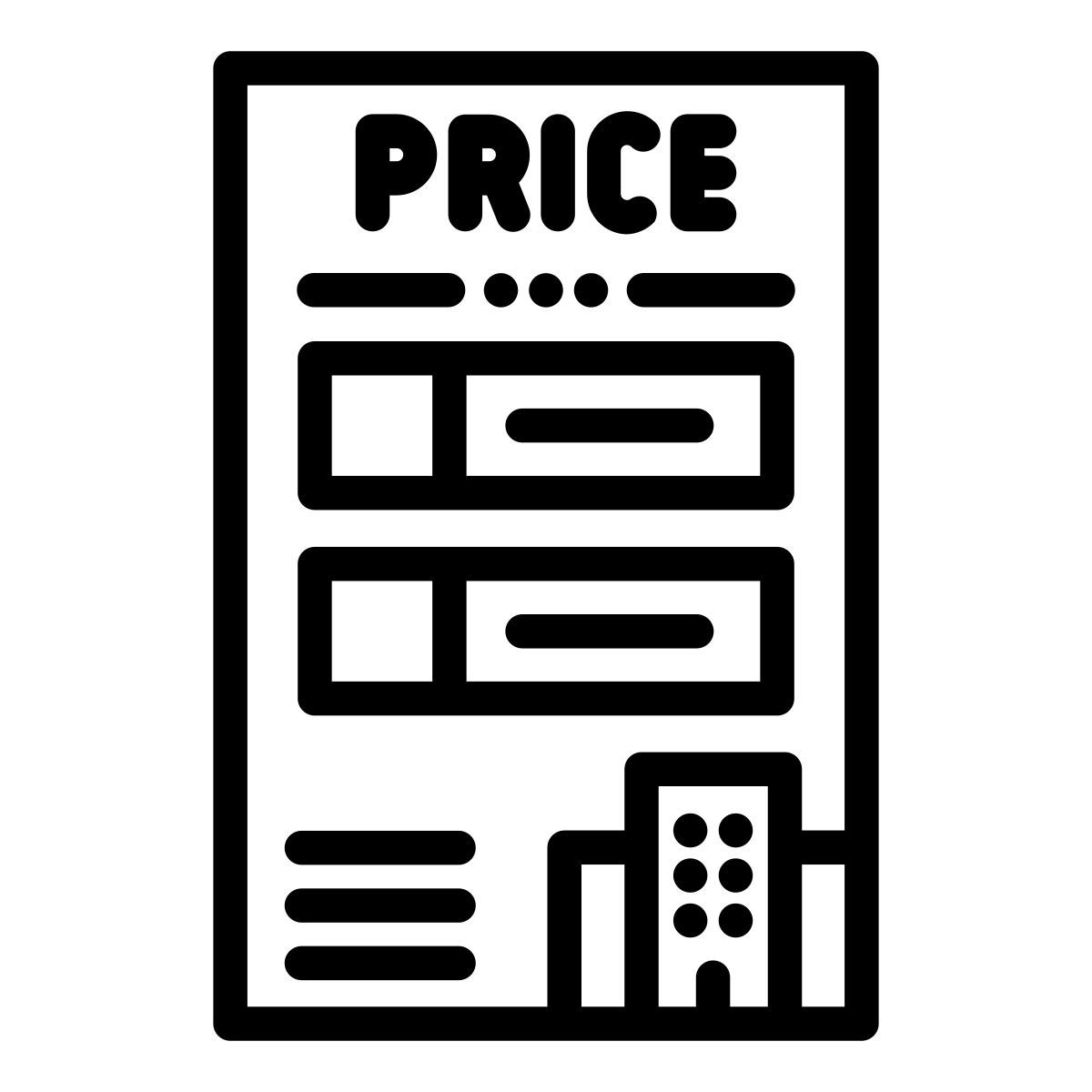 price list icon