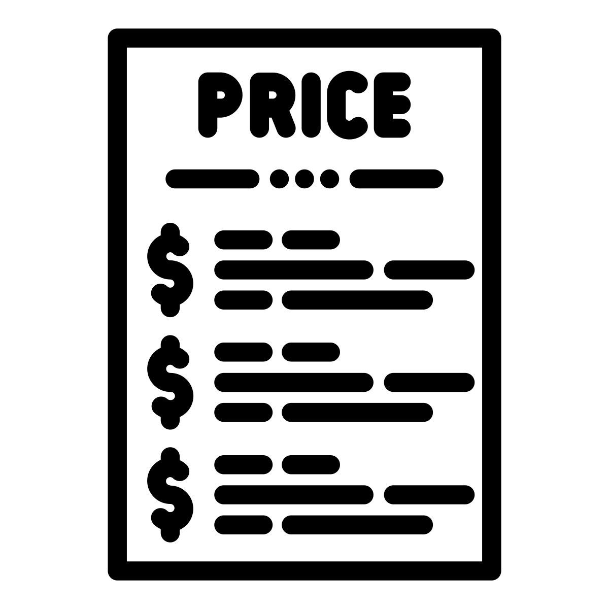 price list icon