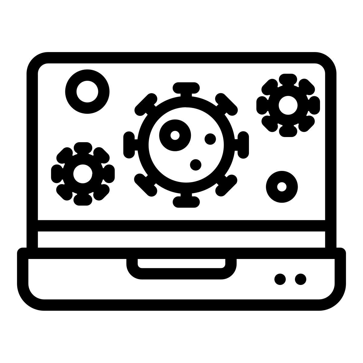 laptop virus icon
