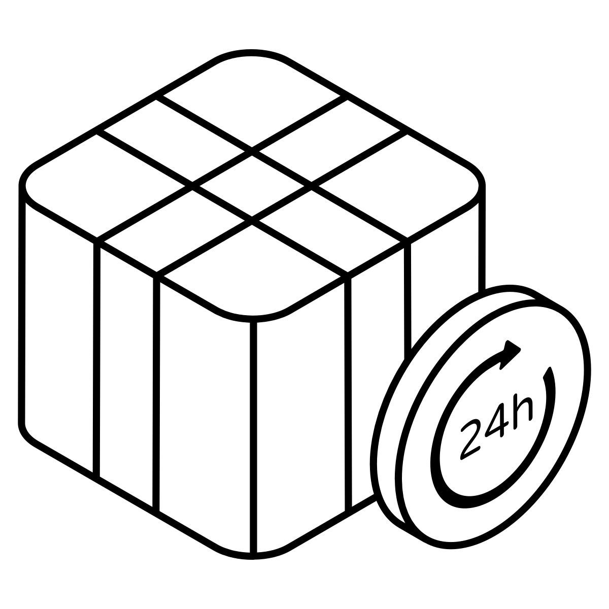 24hr delivery service icon