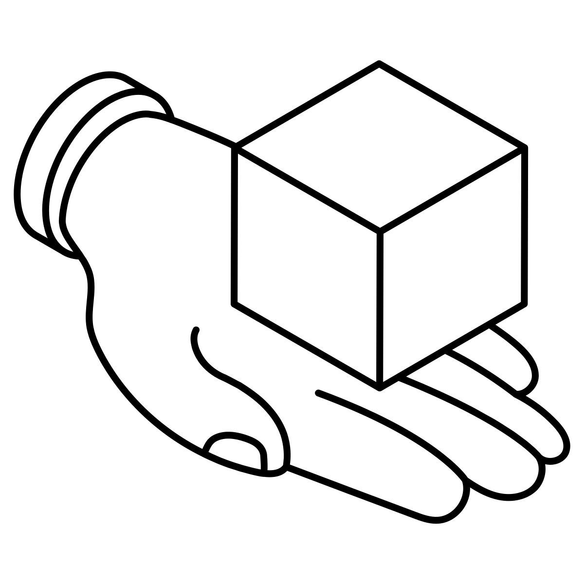 3d cube icon