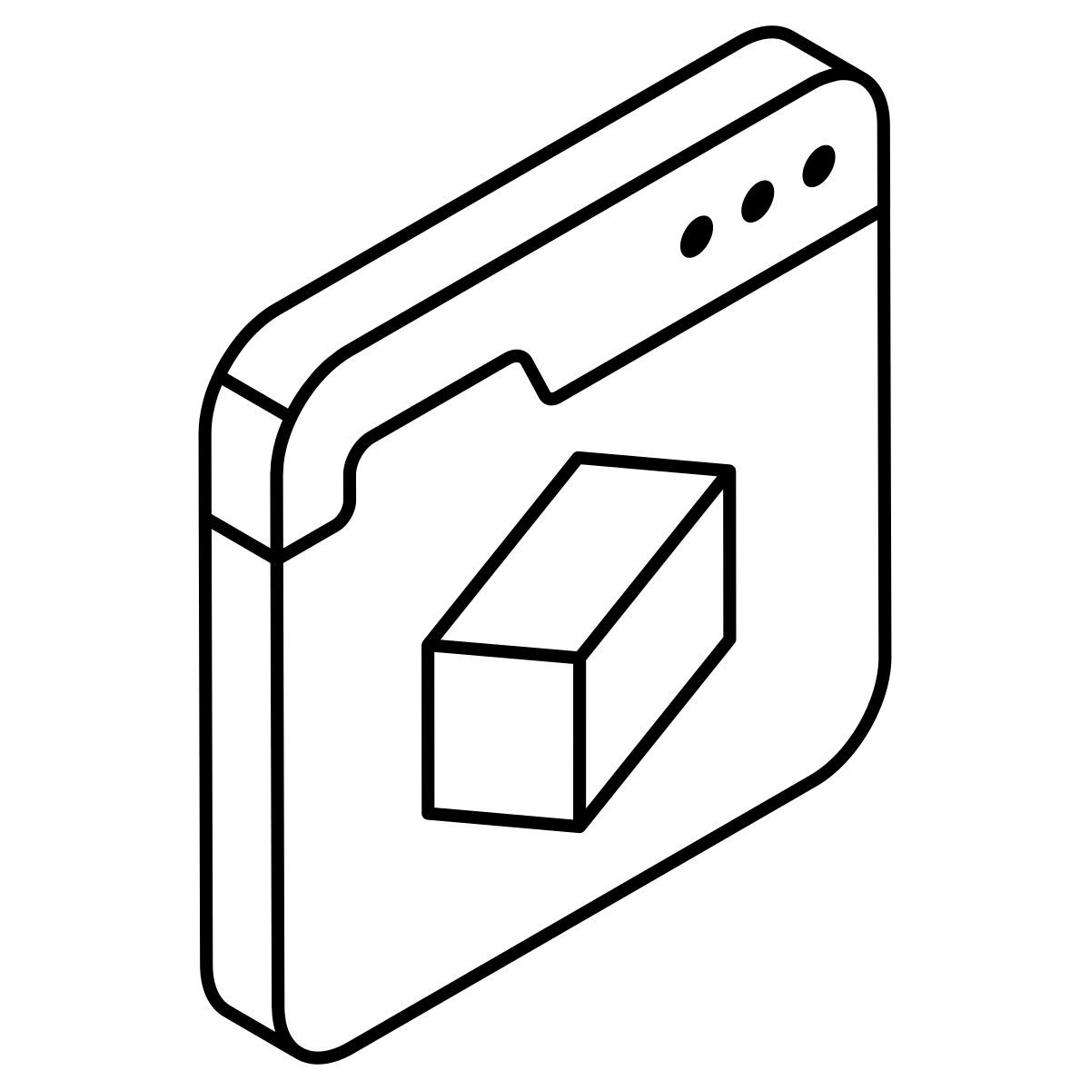 3d cube icon