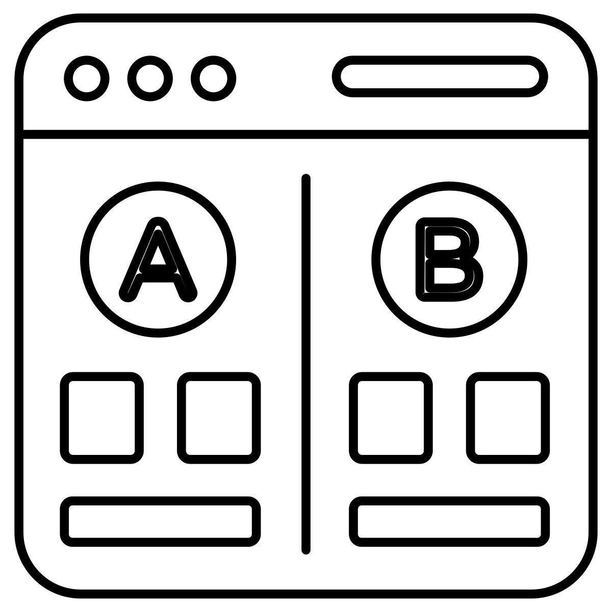 test a/b icon