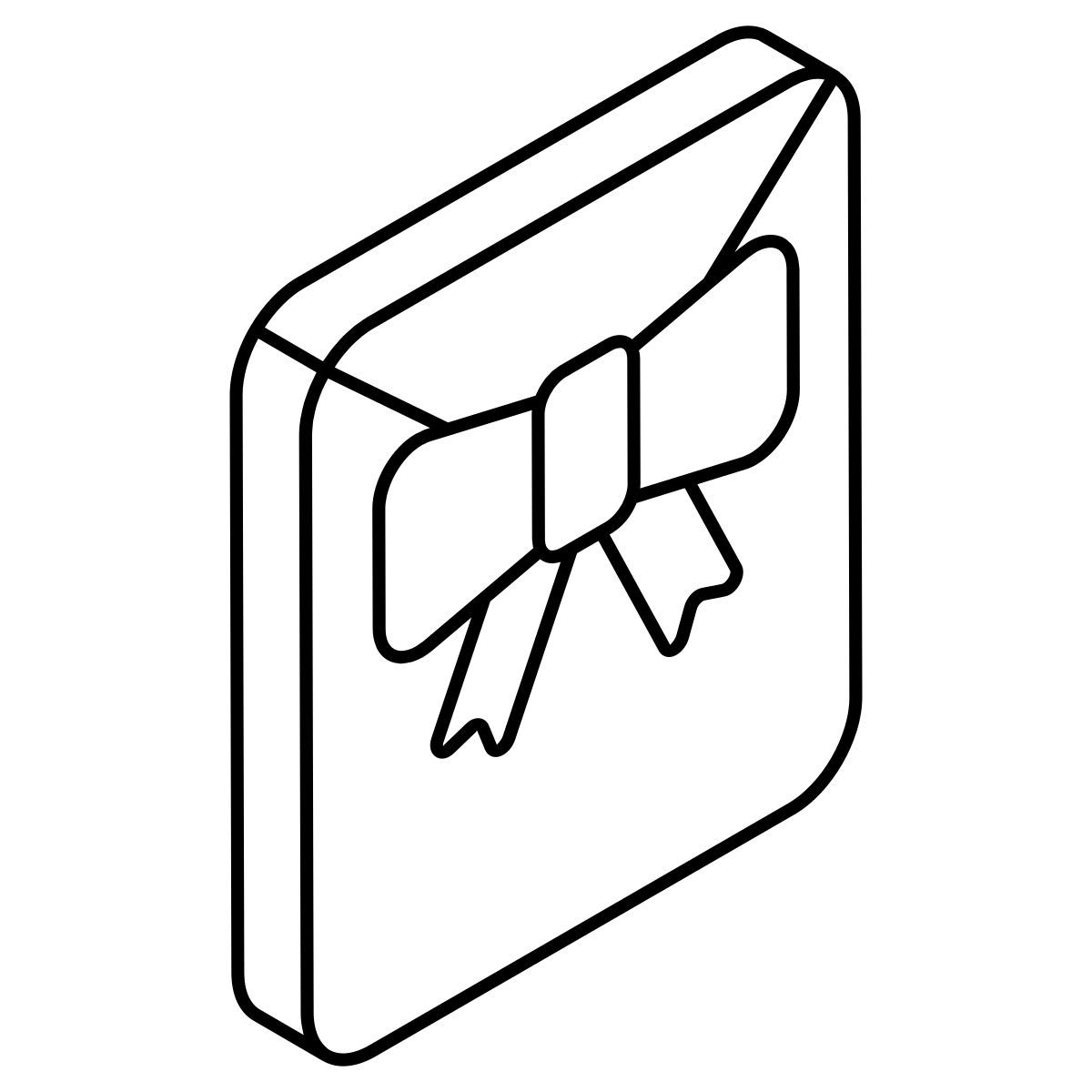 christmas gift envelope icon