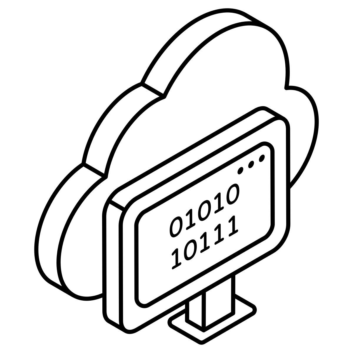Données binaires du cloud icon