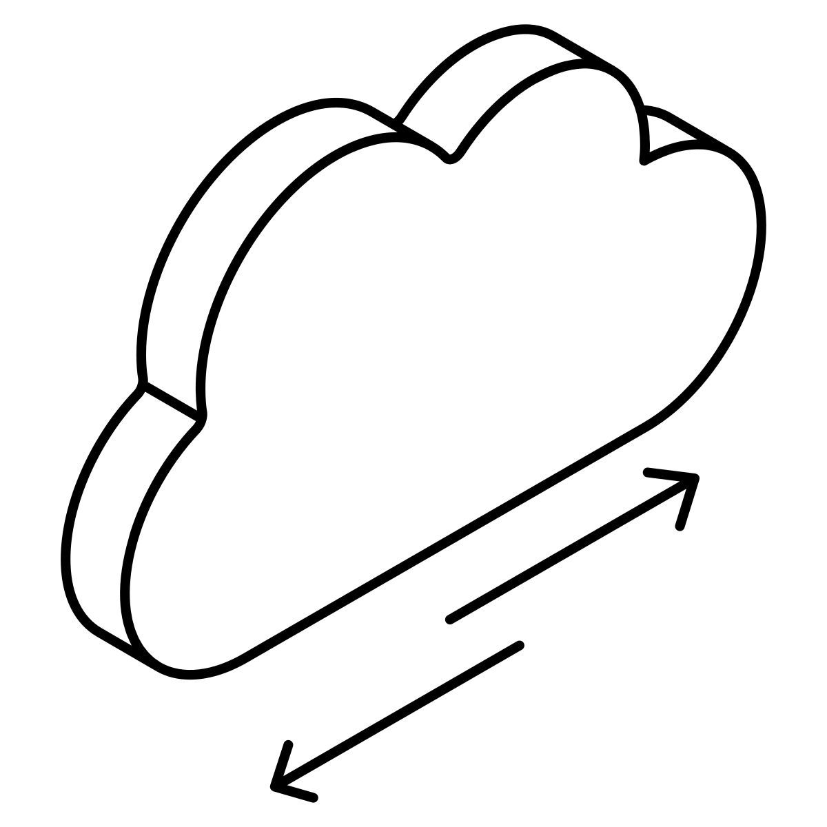 cloud data transfer icon