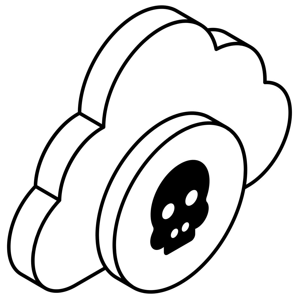 cloud hacking icon