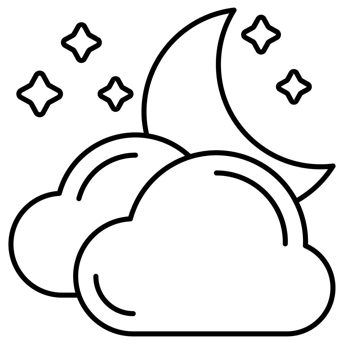 cloudy night icon