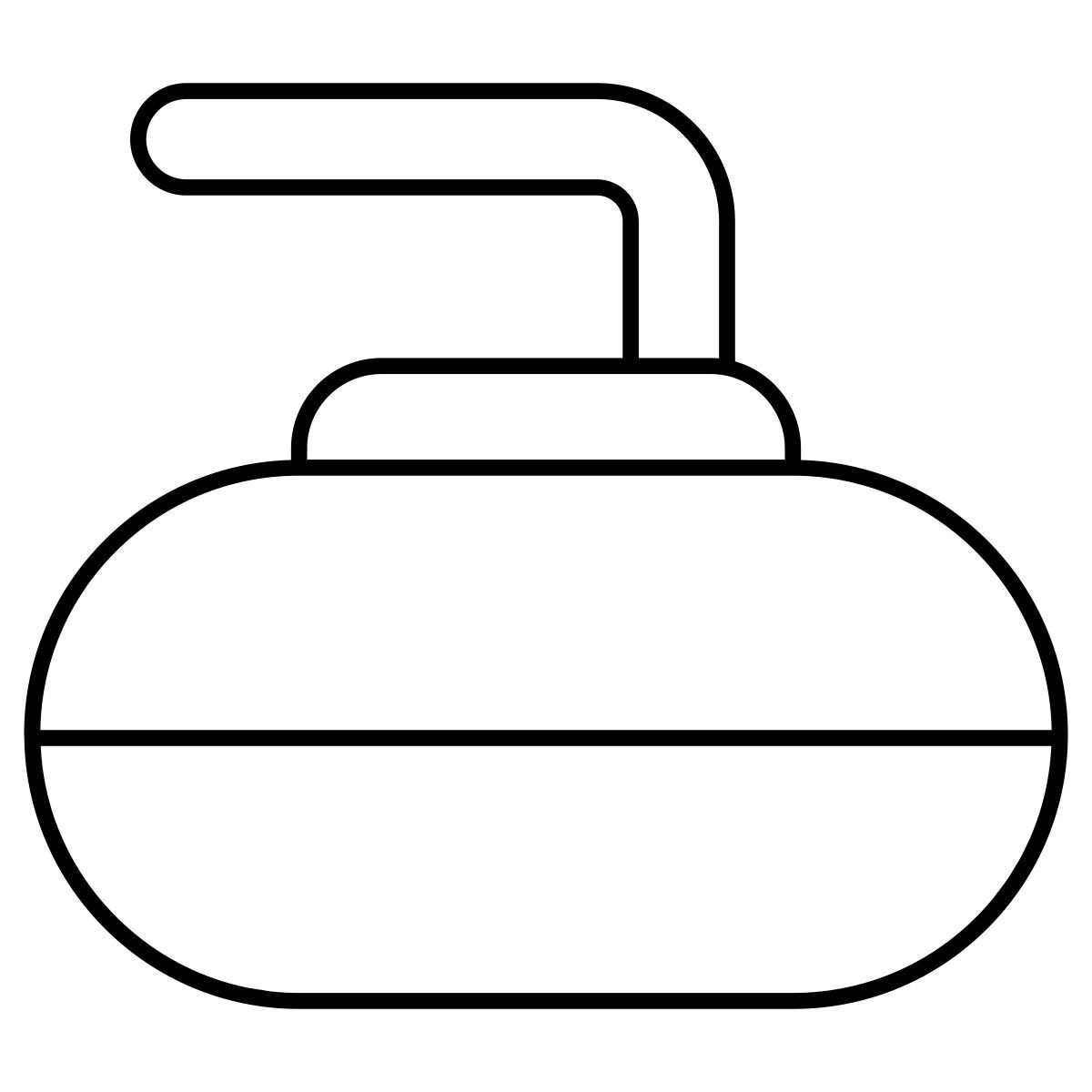 curling rock icon