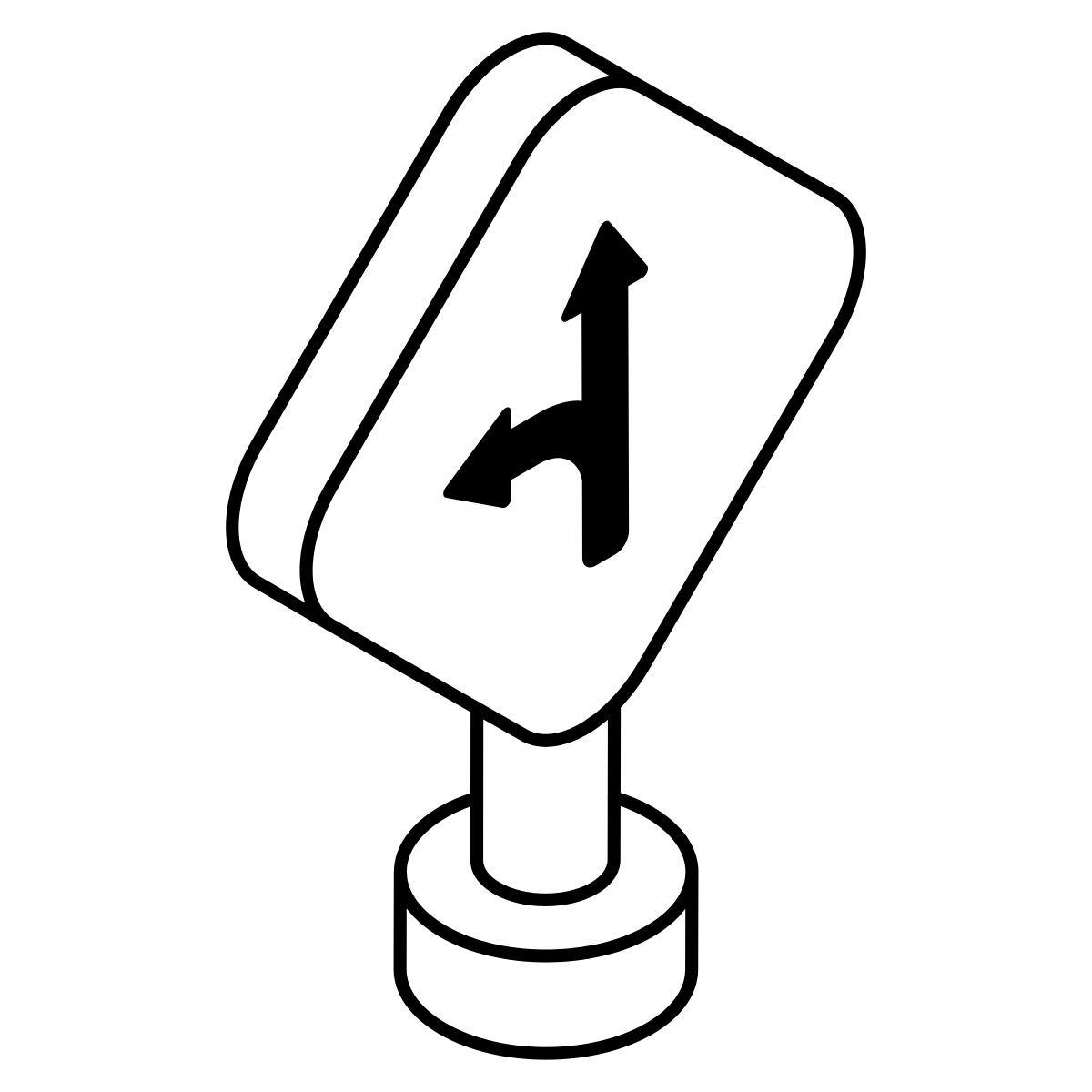 Forward Left Direction Board icon