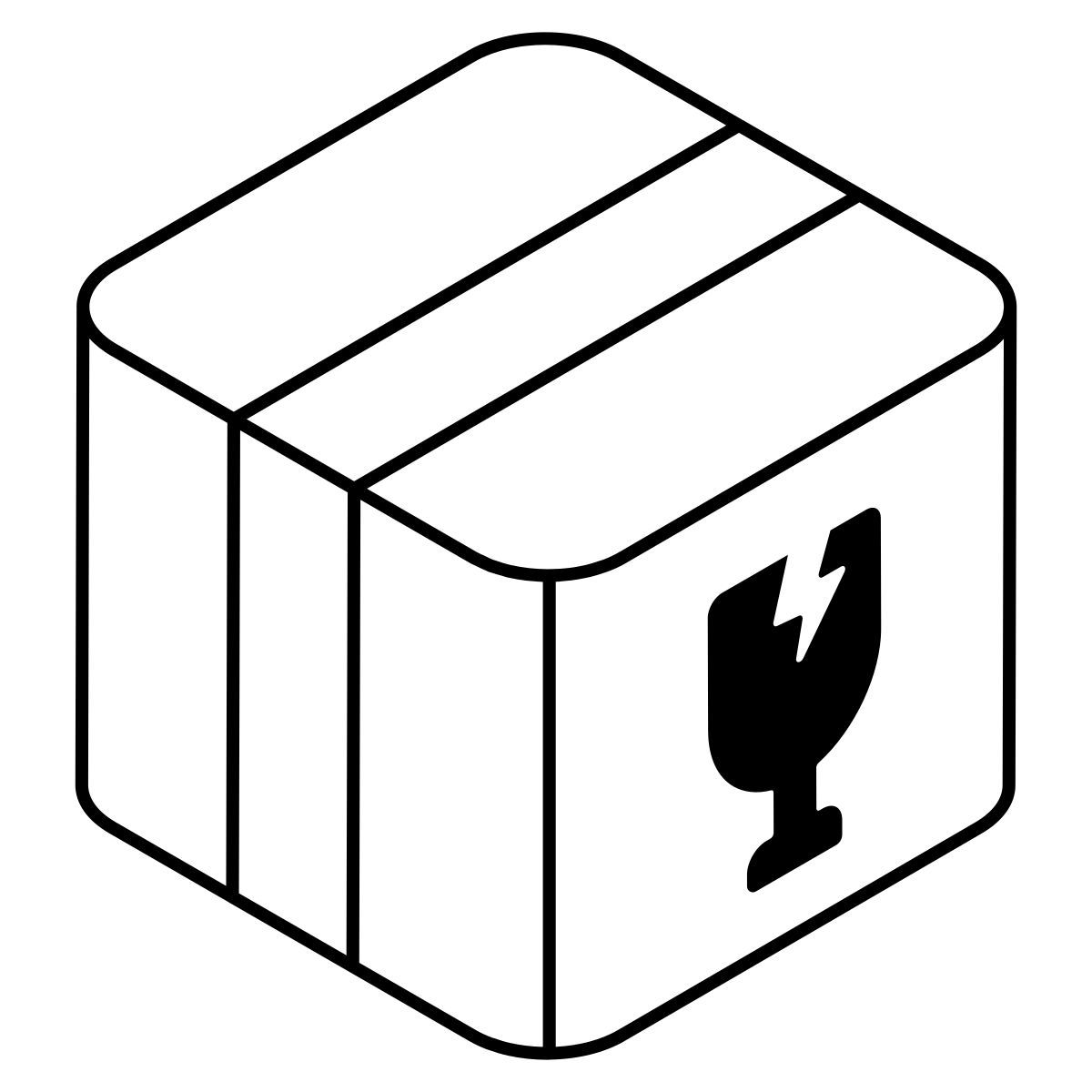 fragile parcel icon