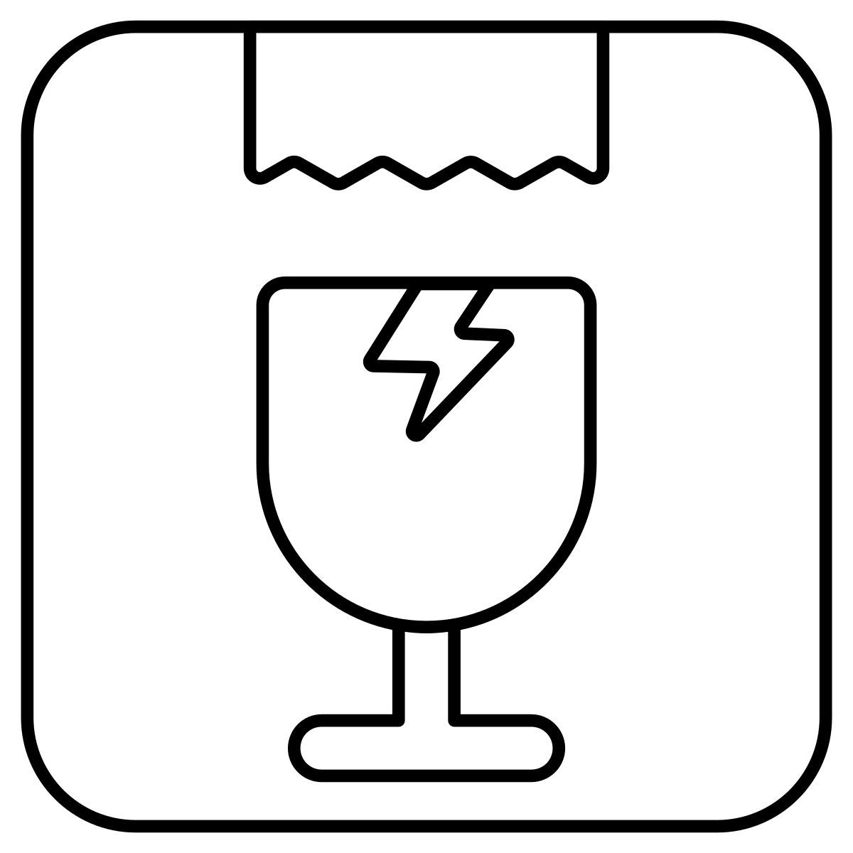 fragile parcel icon