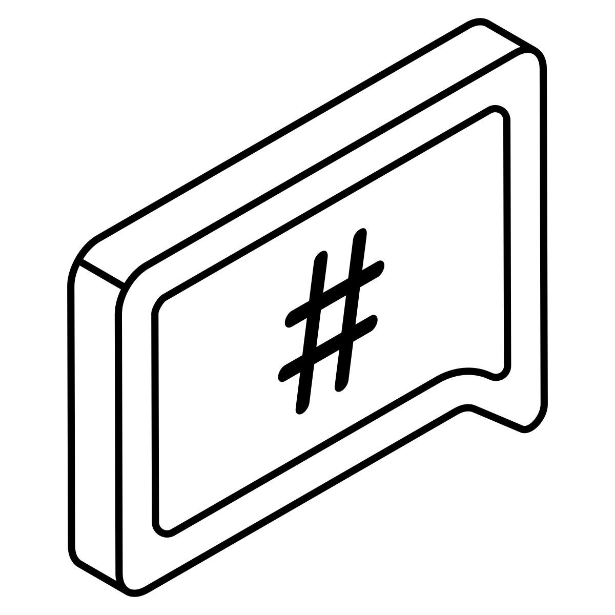 hashtag message icon