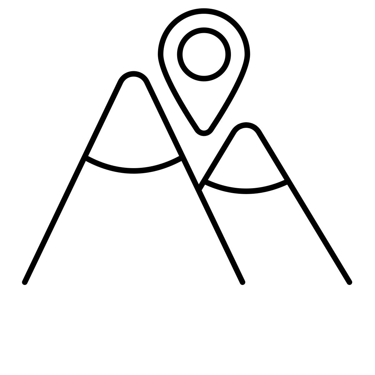 posizione sulle colline icon