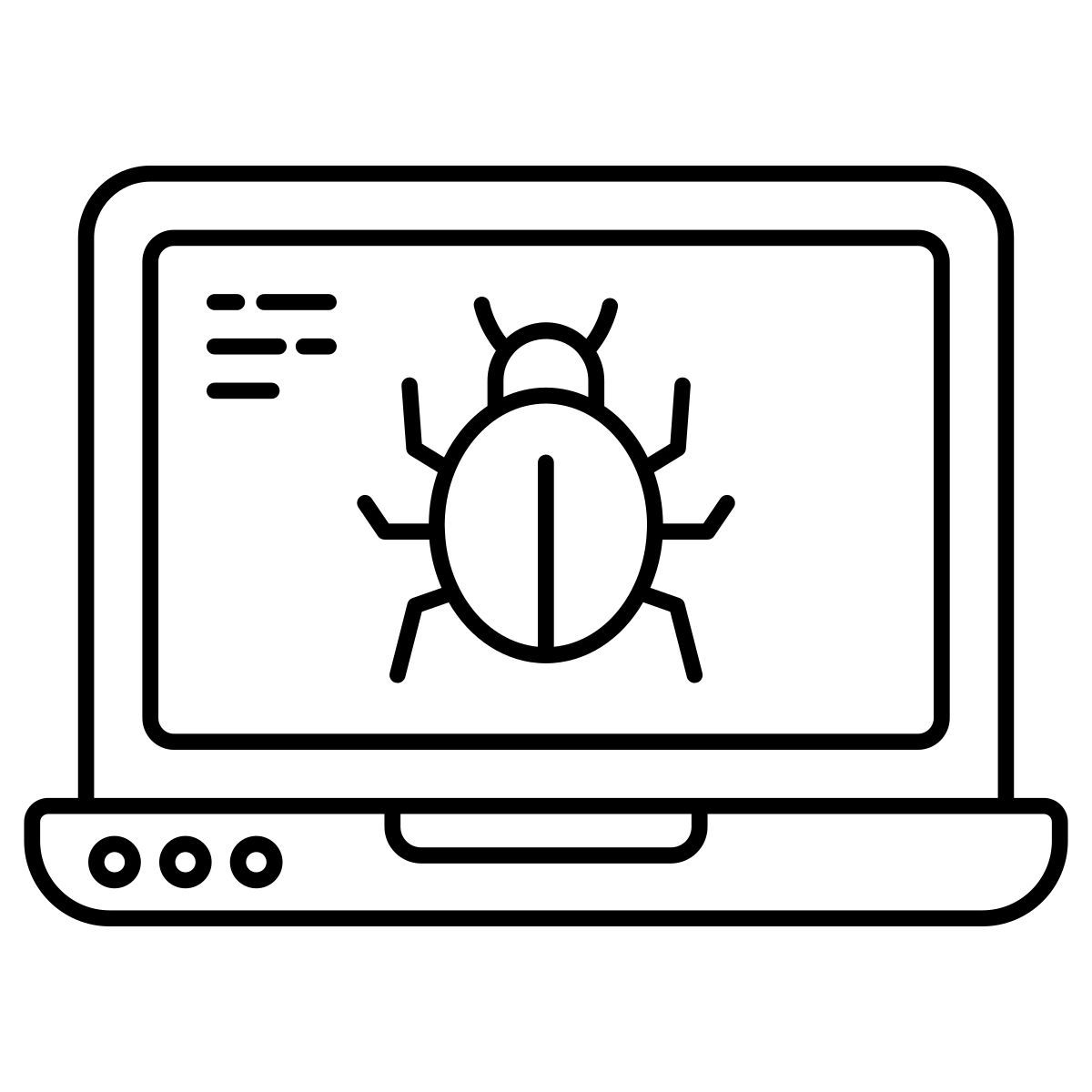 infizierter laptop icon