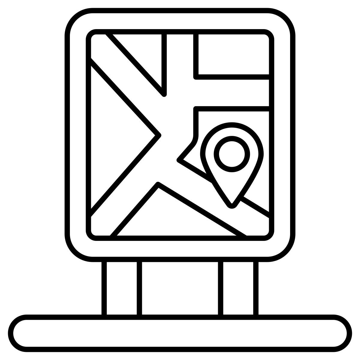 panneau de localisation icon