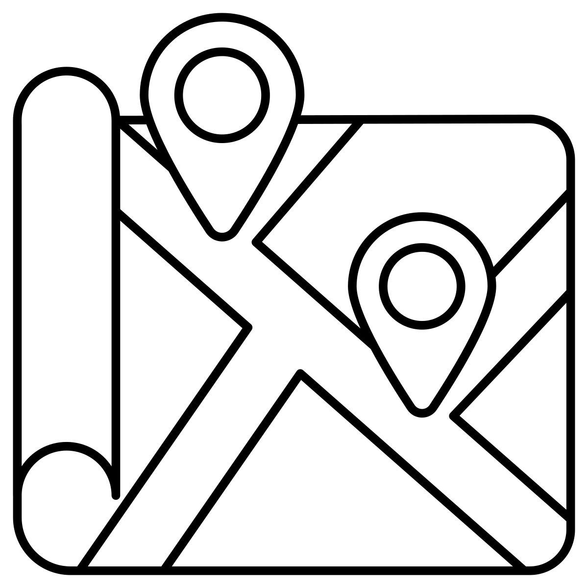 mapa mapas e vetores de linha de navegação externoslab 3 icon