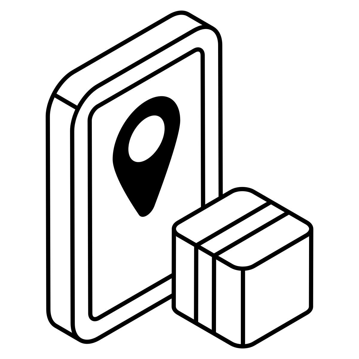 localizzazione pacchi mobile icon