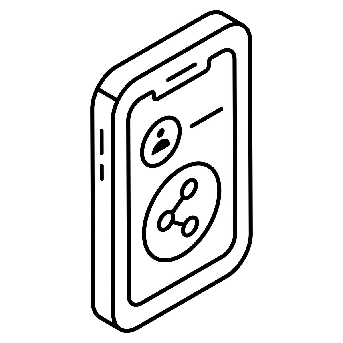 mobile profile share icon