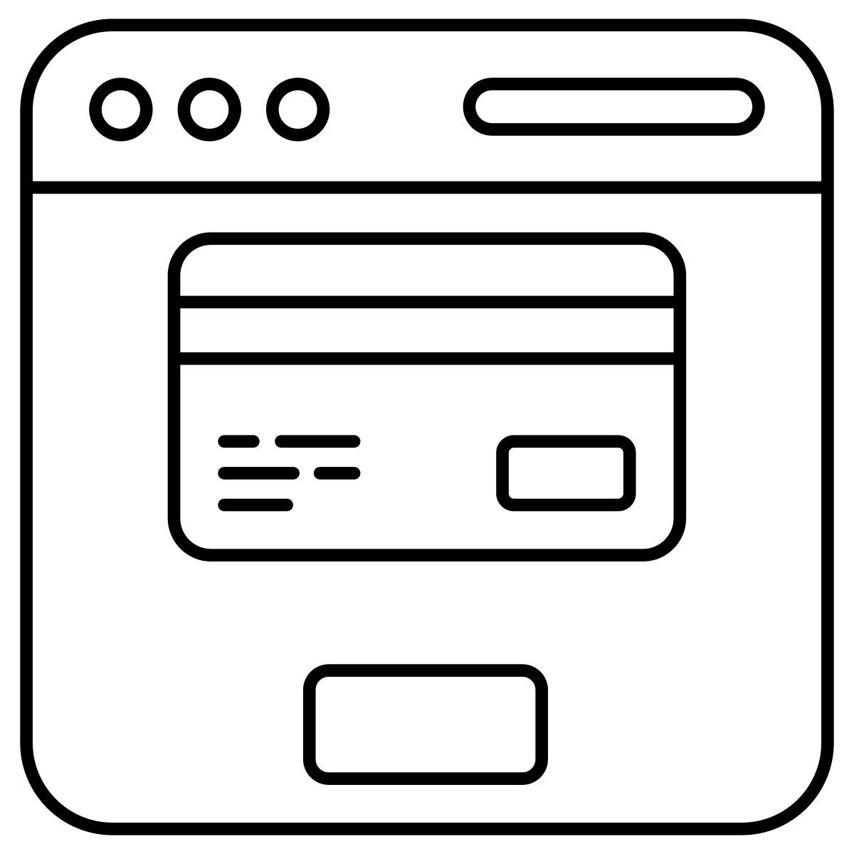 online card payment icon
