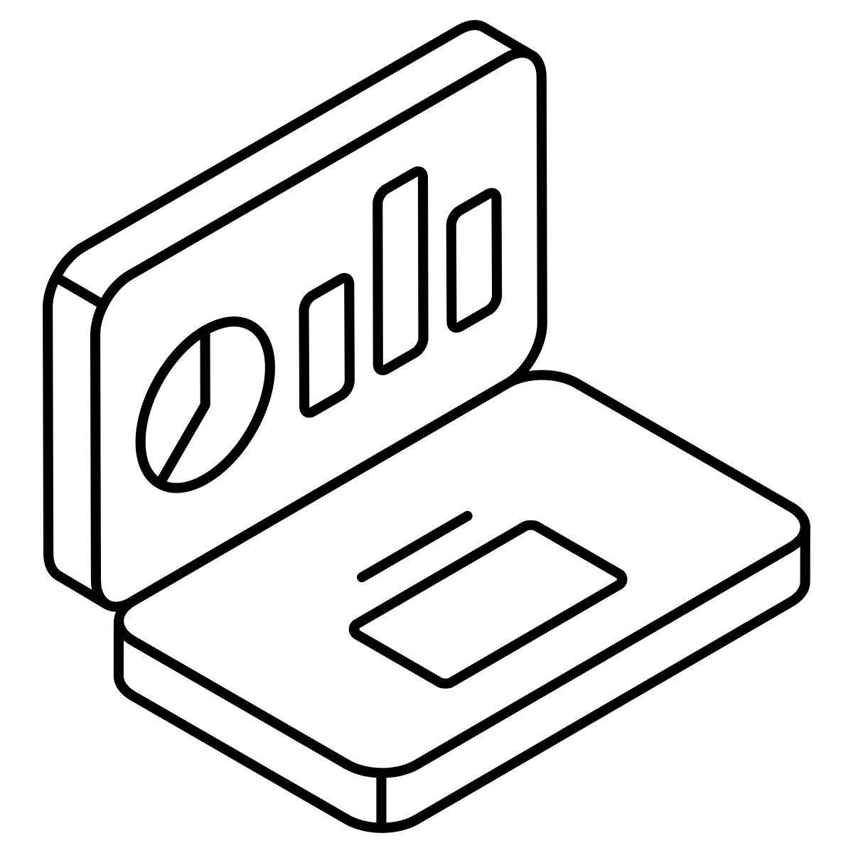 gráfico en línea icon