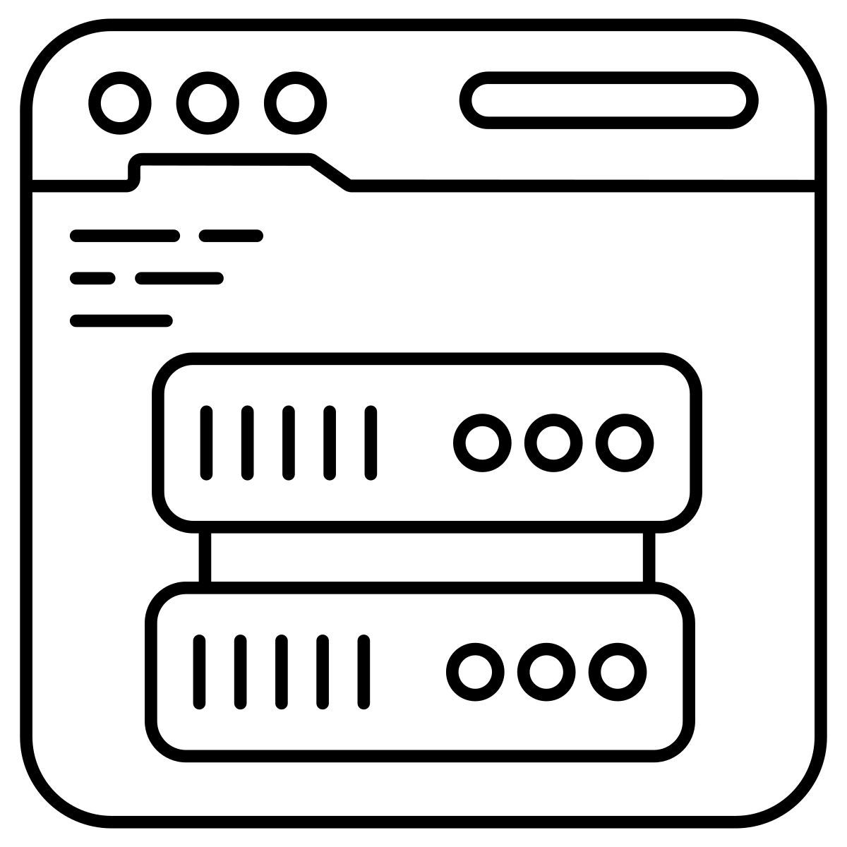 servidor en línea icon