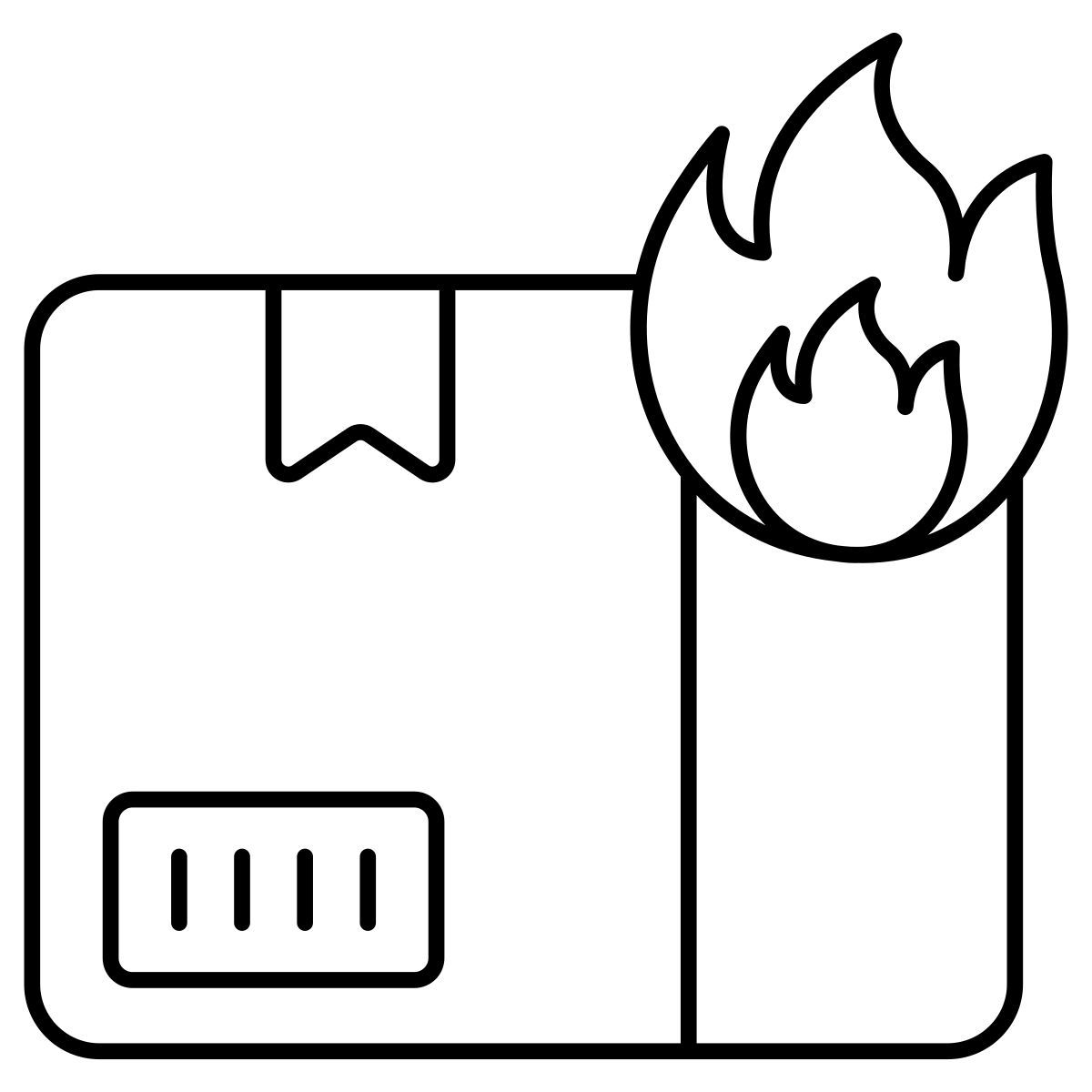 package burning icon