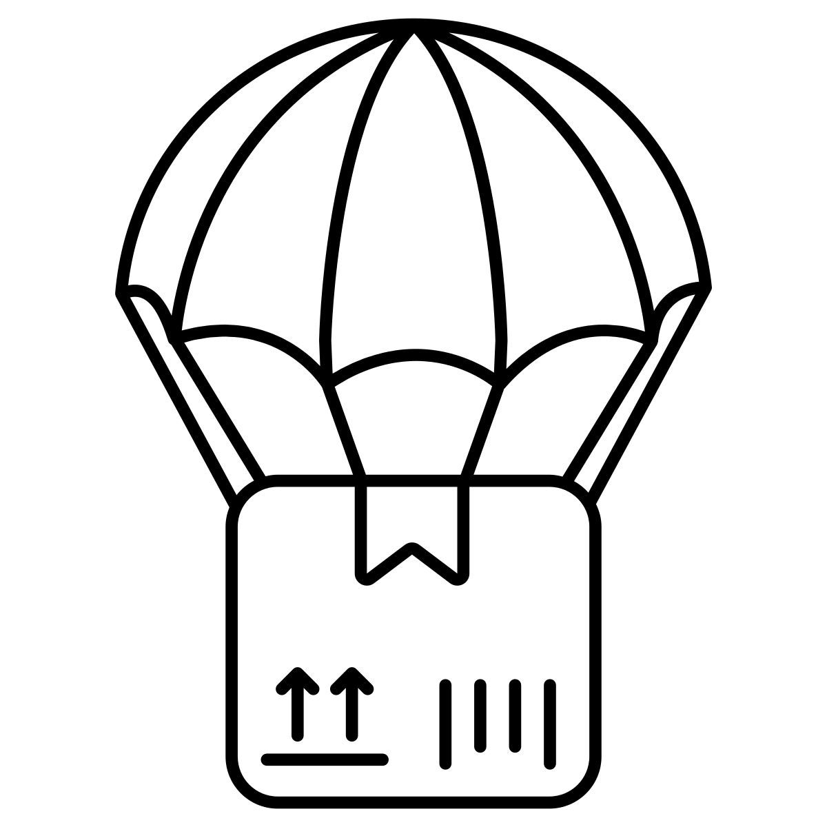 consegna con paracadute icon