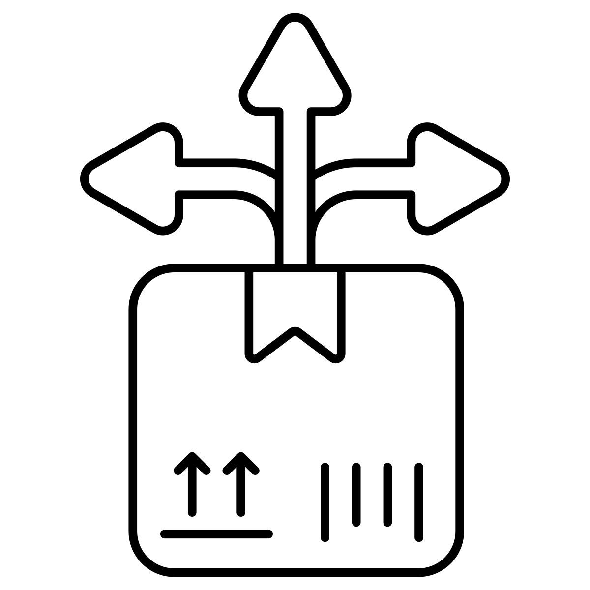 parcel directions icon